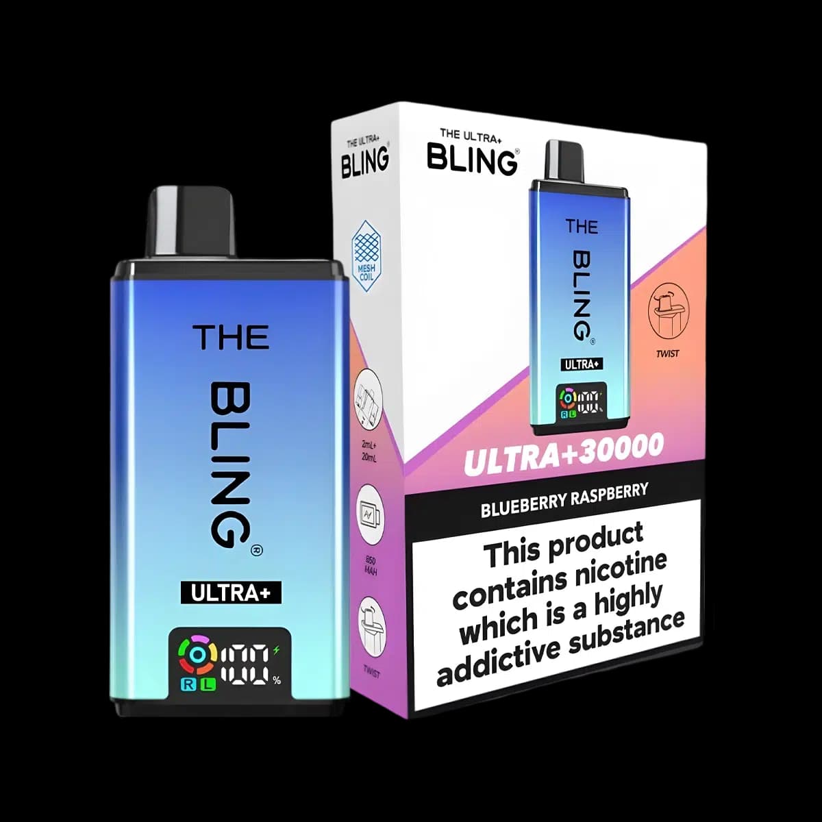 Blueberry Raspberry-THE BLING ULTRA PLUS 30K PREFILLED VAPE KIT