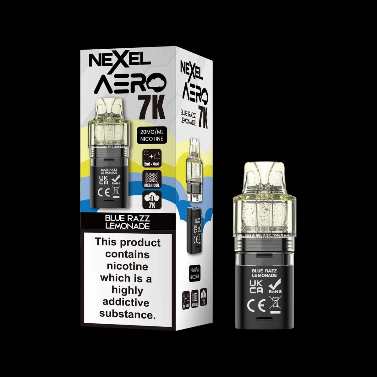 Blue Razz Lemonade-Nexel 7K Aero 7000 Prefilled Pods