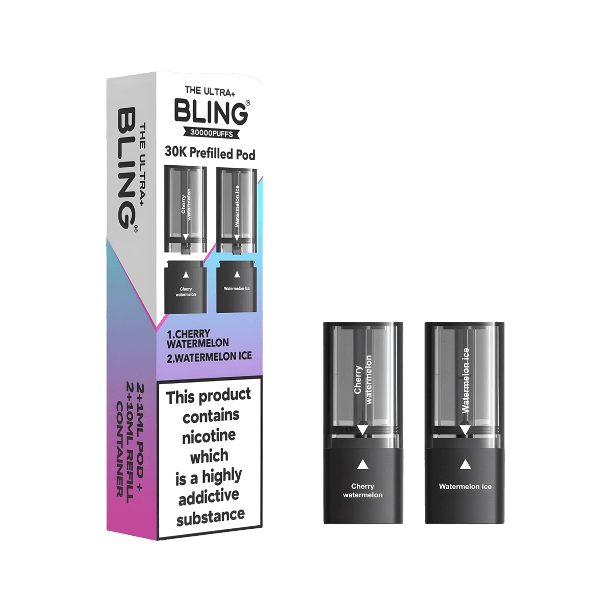 CHERRY-WATERMELON-WATERMELON-ICE-THE-BLING-ULTRA-30K-PREFILLED-PODS-20MG