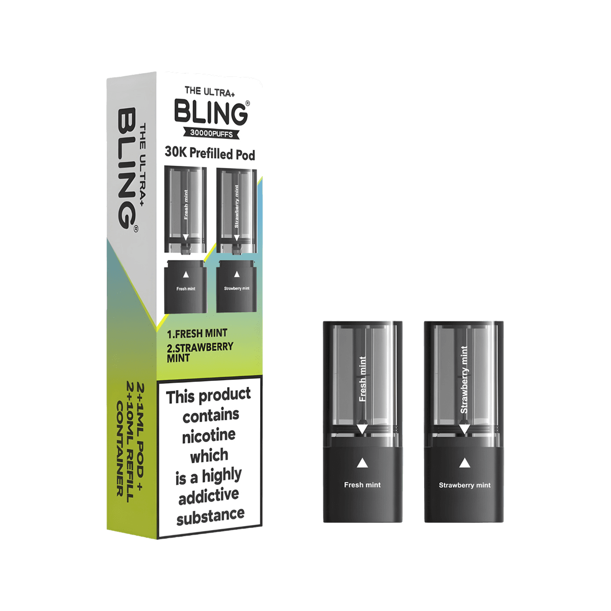 FRESH-MINT-STRAWBERRY-MINT-THE-BLING-ULTRA-30K-PREFILLED-PODS-20MG