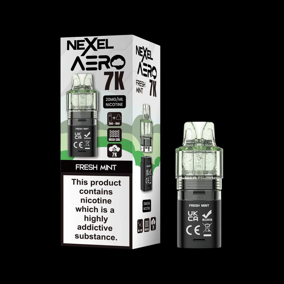 Fresh Mint-Nexel 7K Aero 7000 Prefilled Pods