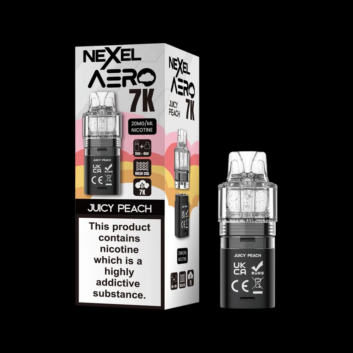 Juicy Peach-Nexel 7K Aero 7000 Prefilled Pods