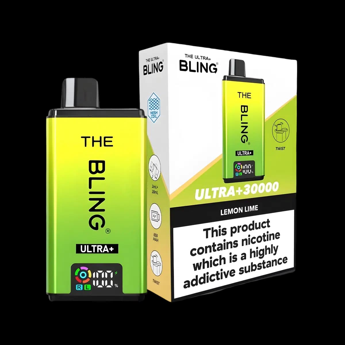 Lemon Lime-THE BLING ULTRA PLUS 30K PREFILLED VAPE KIT