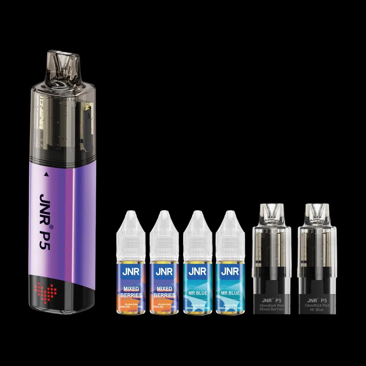 Mixed Berries-Mr Blue2-JNR P5 GlassRock 100K Vape Kit