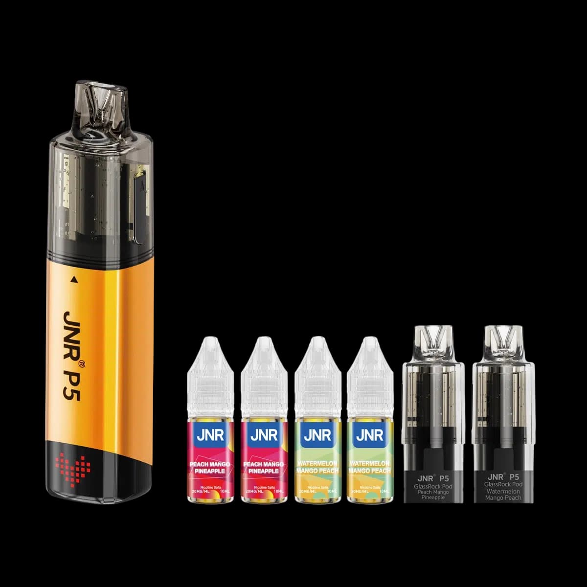 Peach Mango Pineapple-Watermelon Mango Peach2-JNR P5 GlassRock 100K Vape Kit