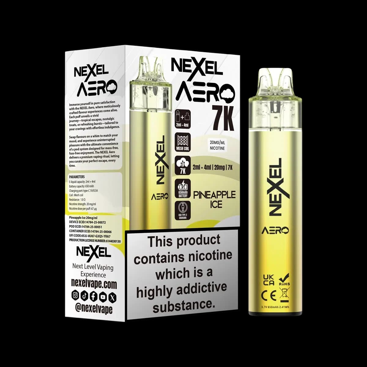 Pineapple Ice-Nexel Aero 7K Vape Kit
