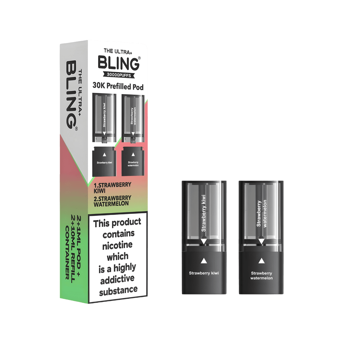 STRAWBERRY-KIWI-STRAWBERRY-WATERMELON-THE-BLING-ULTRA-30K-PREFILLED-PODS-20MG