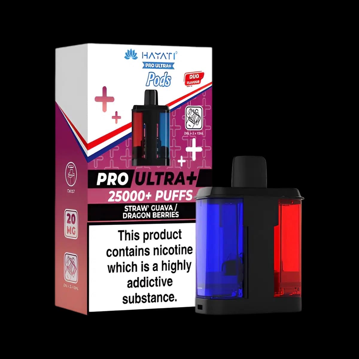 Straw Guava-Dragon Berries-hayati-pro-ultra-plus-25k-prefilled-pod-refill