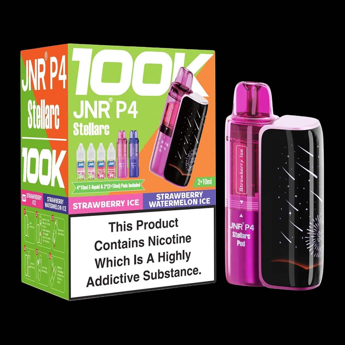 Strawberry Ice-Strawberry Watermelon Ice-JNR P4 Stellarc 100K Vape Kit