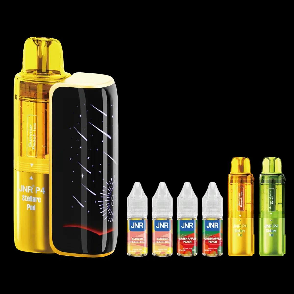 Summer Peach Ice- Green Apple Peach2-JNR P4 Stellarc 100K Vape Kit