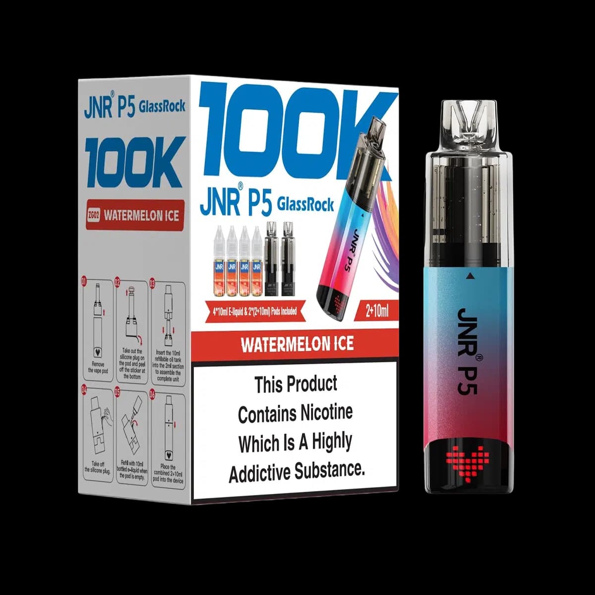 Watermelon Ice-JNR P5 GlassRock 100K Vape Kit