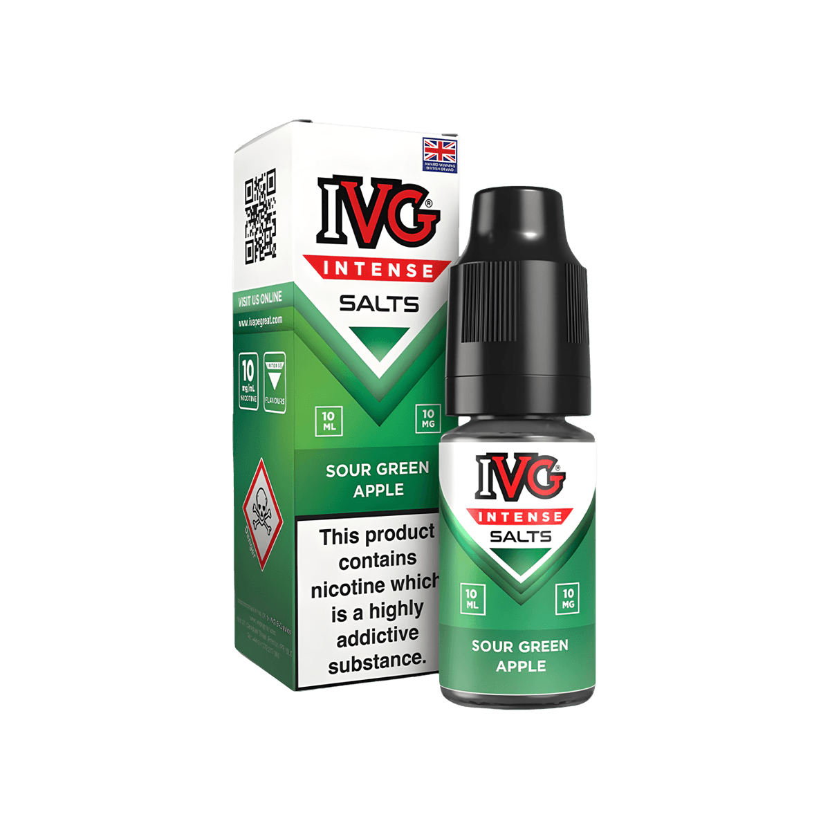 Sour Green Apple E-Liquid by IVG Intense Salts - 10mg E-Liquid