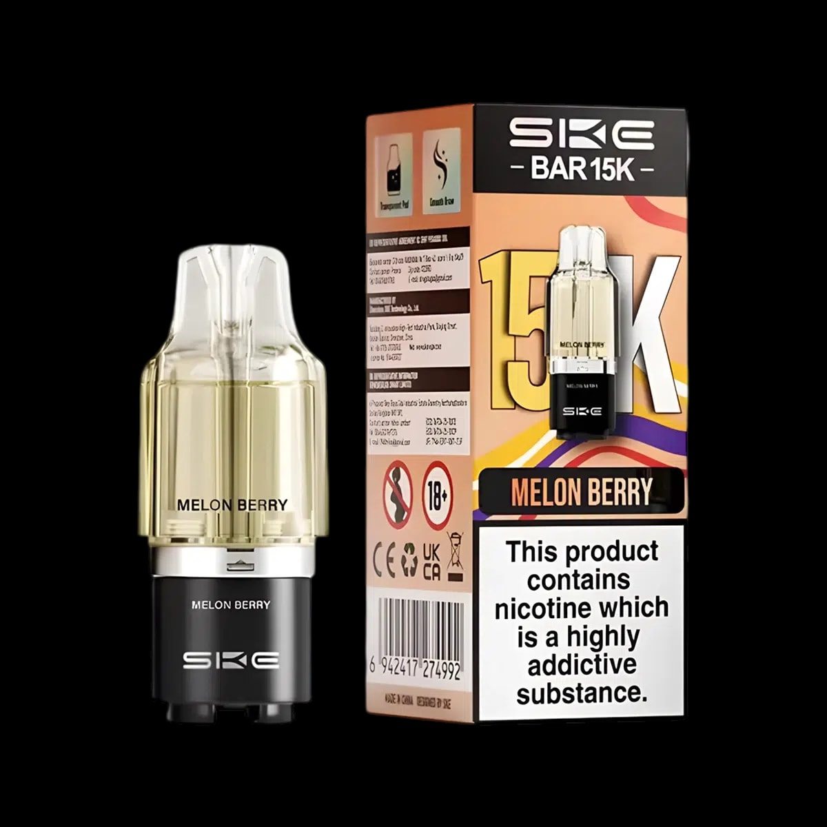 Melon Berry-SKE Bar 15K Prefilled Pod Container Tank