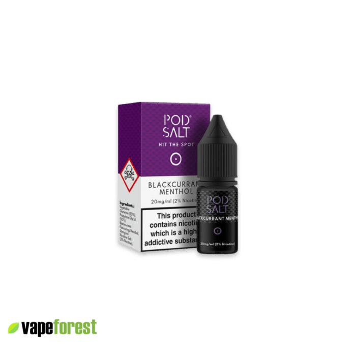 Pod Salt Blackcurrant Menthol Nic Salt E-Liquid