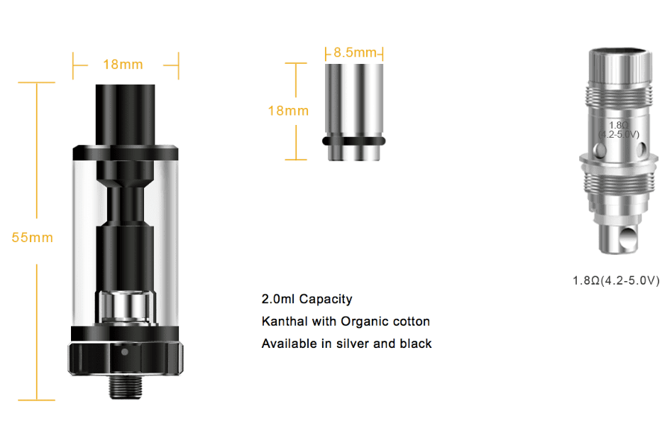 Aspire K3 Tank Components