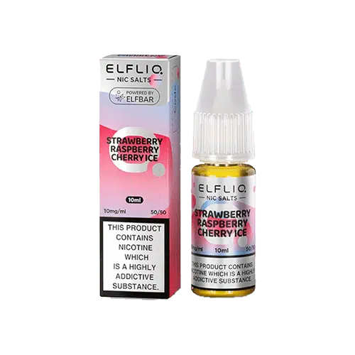 Strawberry Raspberry Cherry Ice Elfliq by Elf Bar - 10ml Nic Salt E-liquid