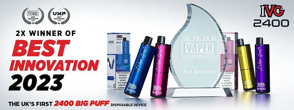 IVG 2400 Puff disposable vape banner