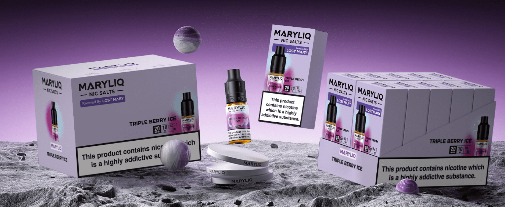 Maryliq product box and its box of 10