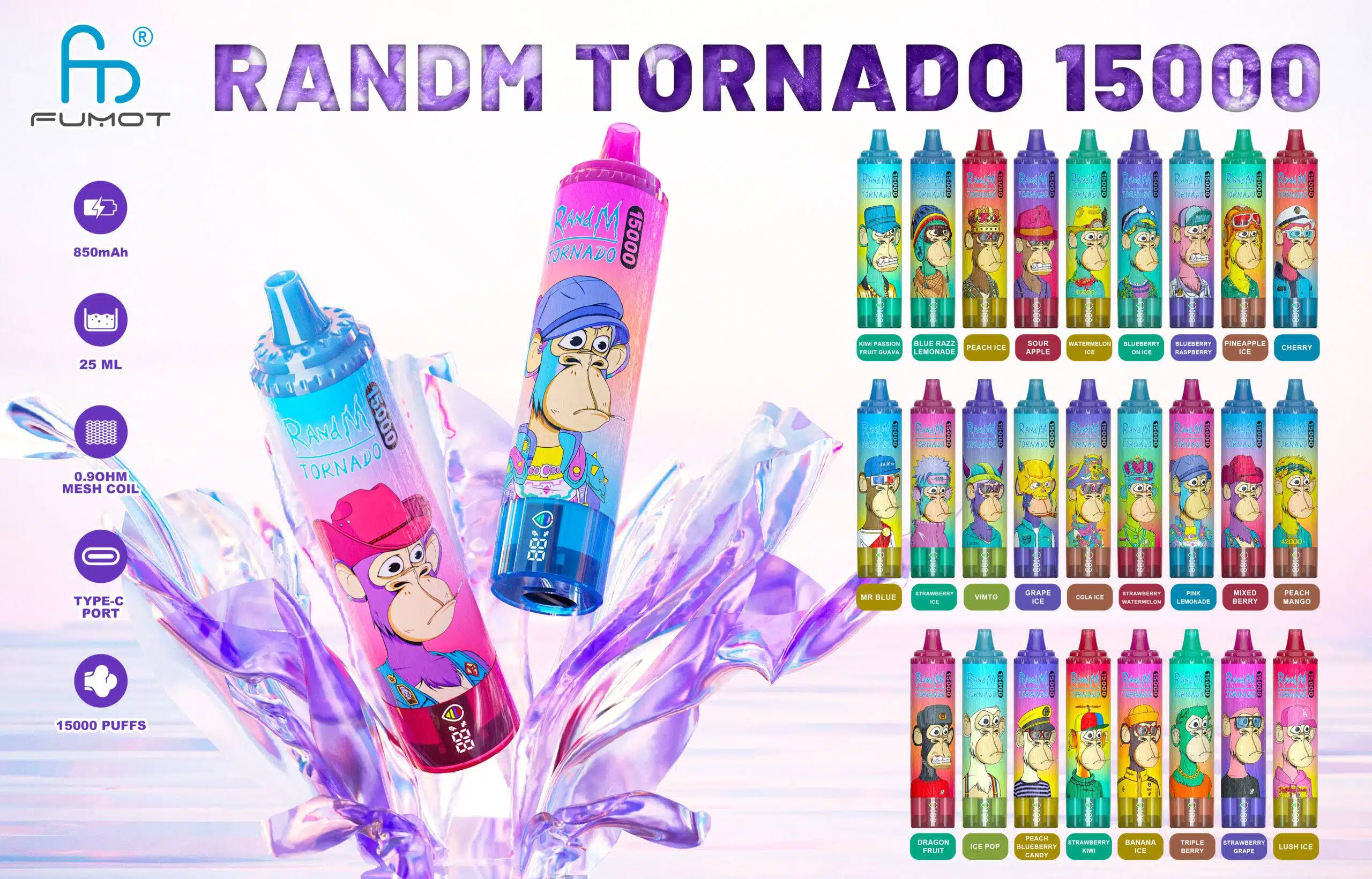 Randm Tornado 15000 flavour list