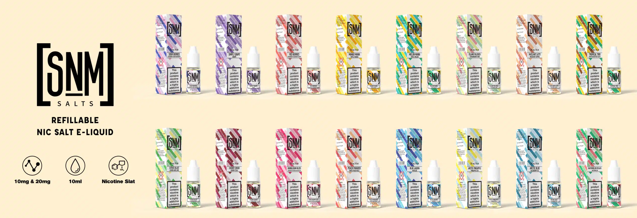 SNM Nic Salts Eliquid banner