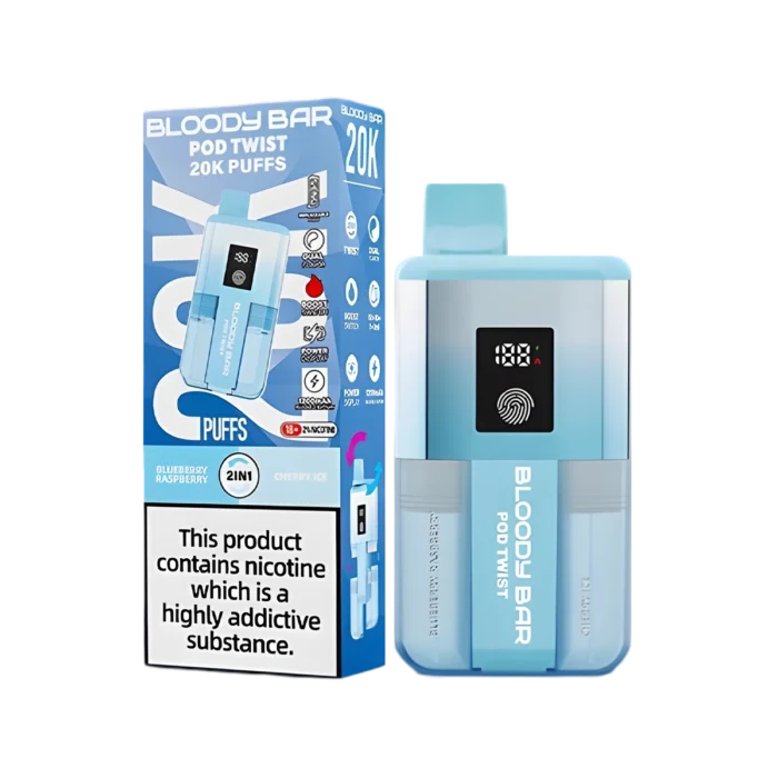 Bloody Bar Pod Twist 20K Vape Kit Blueberry Raspberry-Cherry Ice