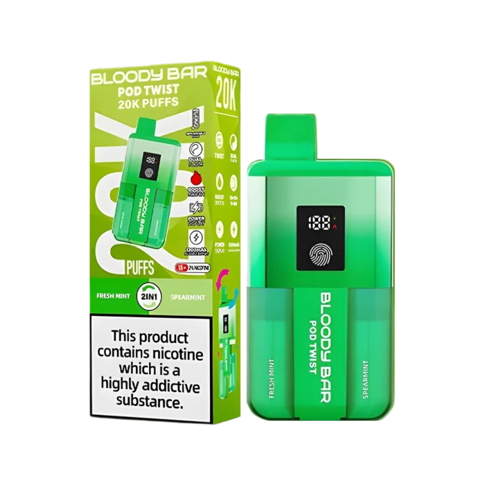 Bloody Bar Pod Twist 20K Vape Kit-Fresh Mint-Spearmint