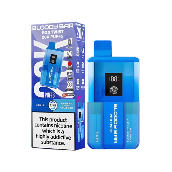 Bloody Bar Pod Twist 20K Vape Kit-Mr Blue-Blueberry Cherry Cranberry