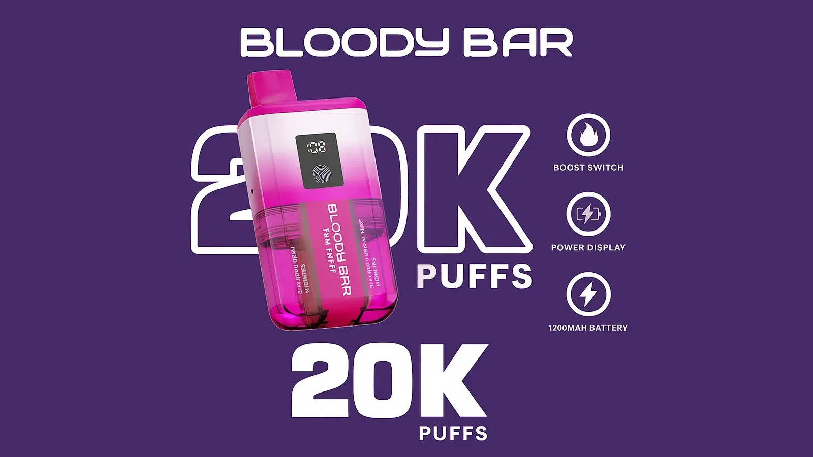 Bloody Bar Twist 20K vape in bold colours with sleek, user-friendly design.