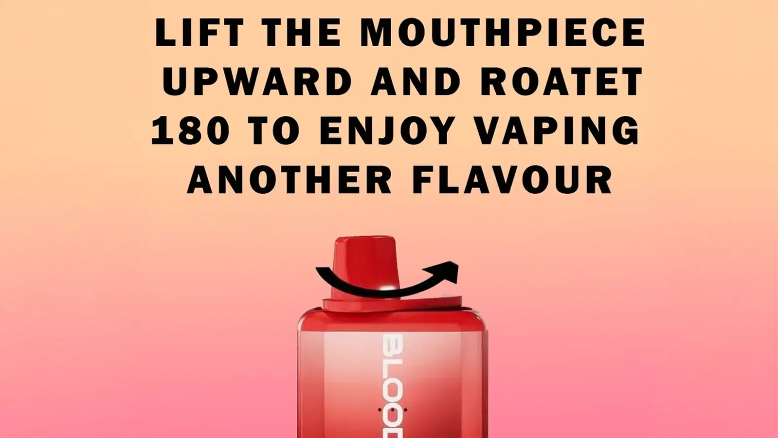 Bloody Bar Twist 20K with rotatable mouthpiece for dual-flavour vaping.