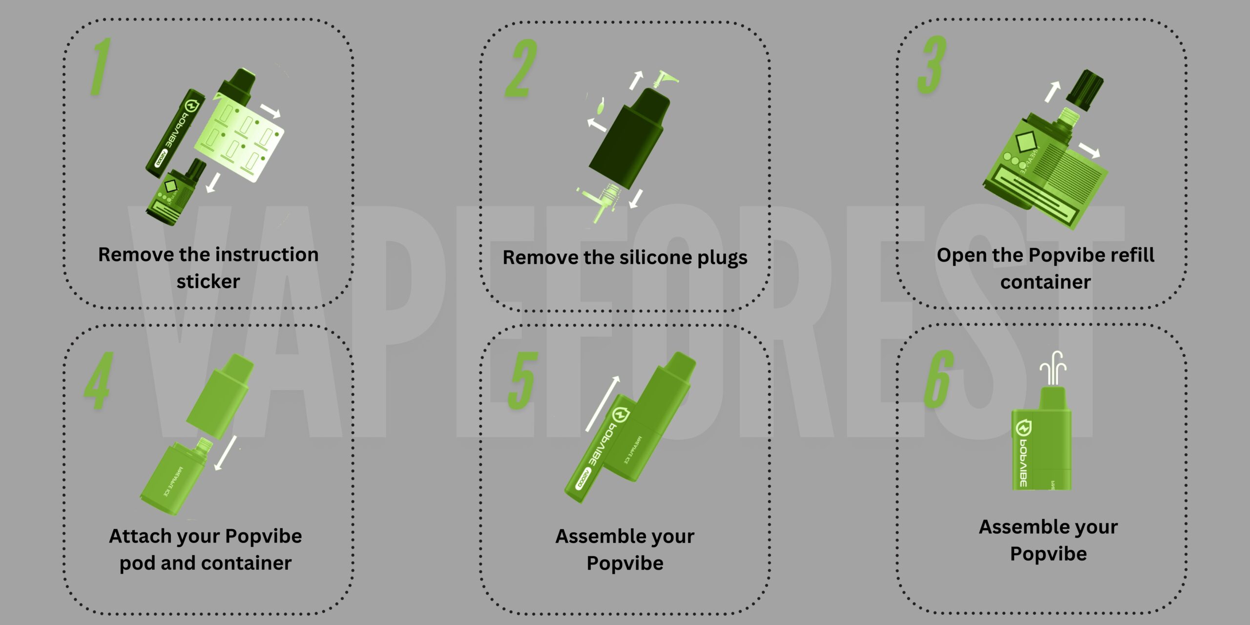 Geekvape Popvibe V5000 setup guide