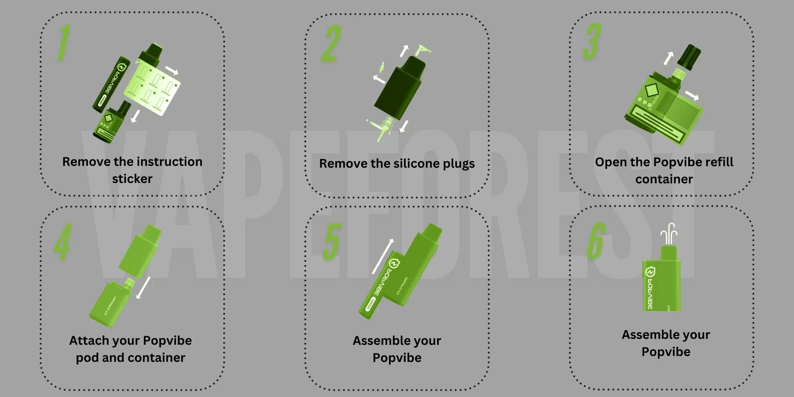 Geekvape Popvibe V5000 setup guide