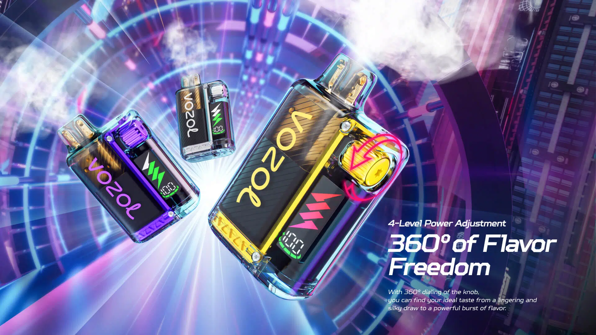 Vozol Vista 10k vape 4 level features