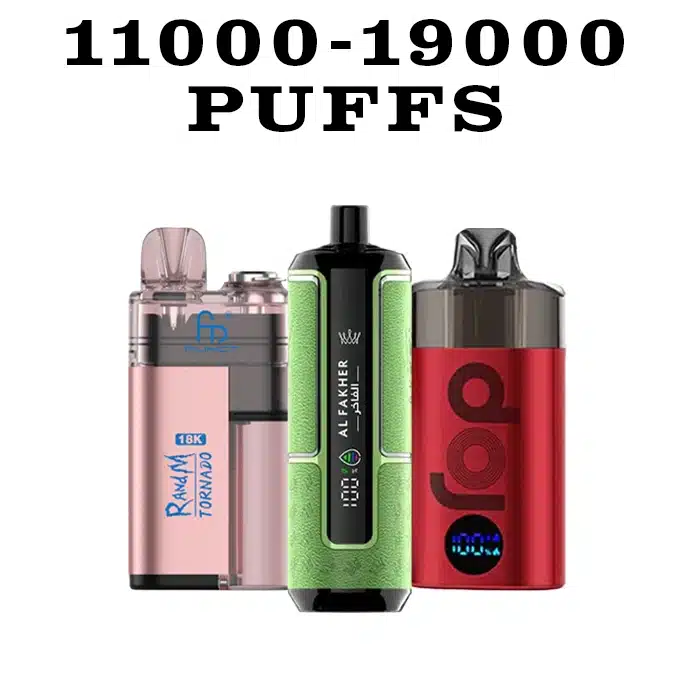 Disposable Vapes From 11k to 19k Puffs 