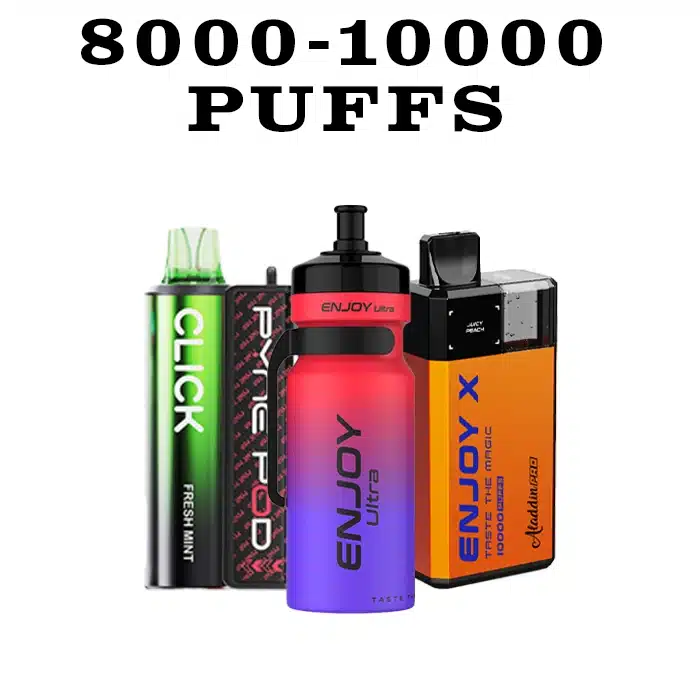 Disposable Vapes From 8k to 10k Puffs 