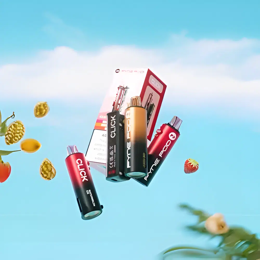 Pyne Pod Promotional banner - showing 3 pods and a battery of it 