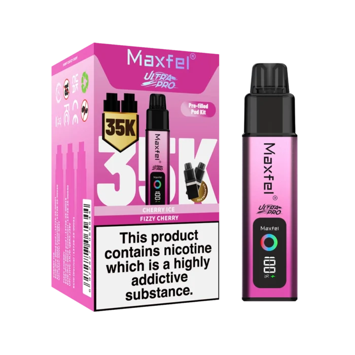 Maxfel Ultra Pro 35k Prefilled Pod Kit - Cherry Ice-Fizzy Cherry