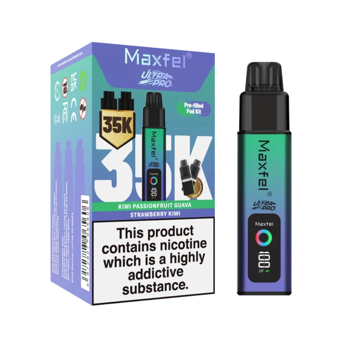 Maxfel Ultra Pro 35k Prefilled Pod Kit - Kiwi Passionfruit Guava-Strawberry Kiwi