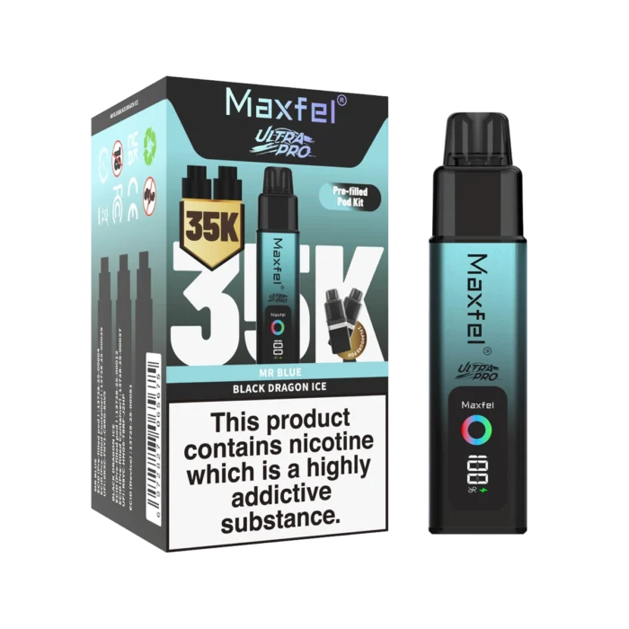 Maxfel Ultra Pro 35k Prefilled Pod Kit - Mr Blue - Black Dragon Ice