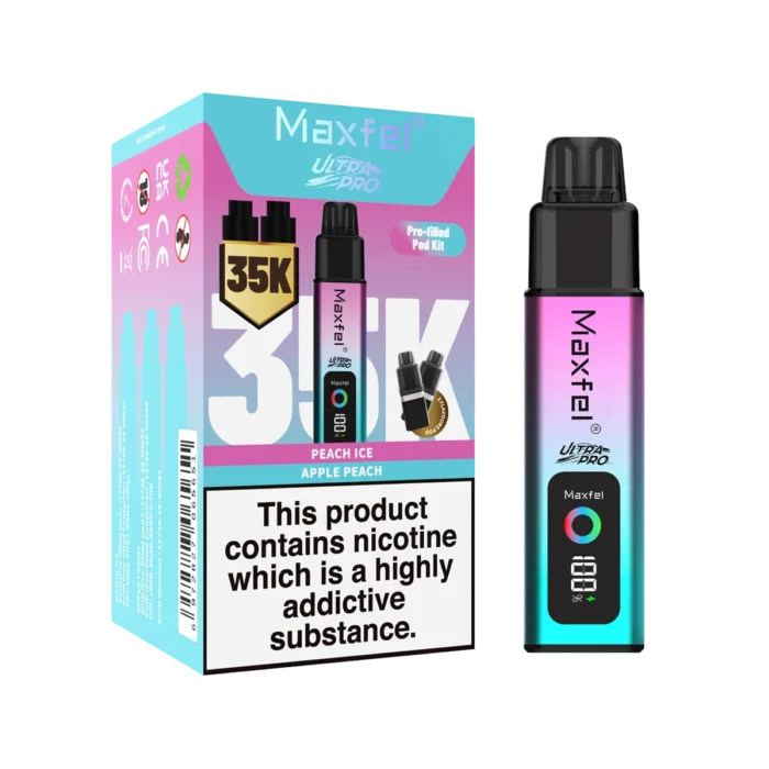 Maxfel Ultra Pro 35k Prefilled Pod Kit - Peach Ice - Apple Peach