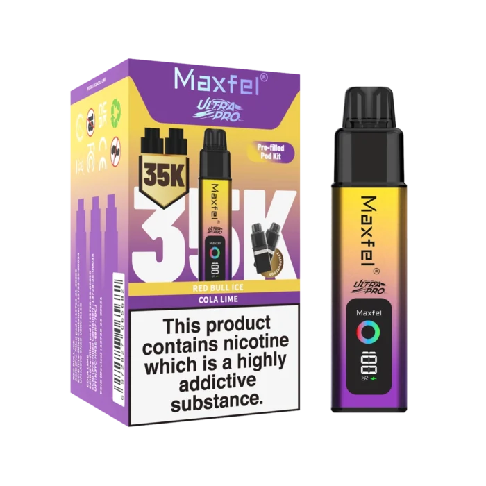 Maxfel Ultra Pro 35k Prefilled Pod Kit - Red Bull Ice-Cola Lime