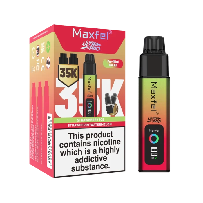 Maxfel Ultra Pro 35k Prefilled Pod Kit - Strawberry Ice-Strawberry Watermelon