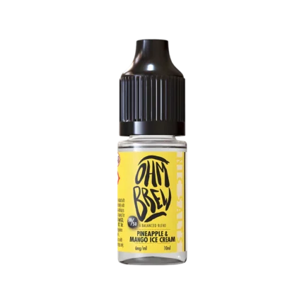 Pineapple and Mango Ice Cream E-Liquid by Ohm Brew 50/50 Nic Salts