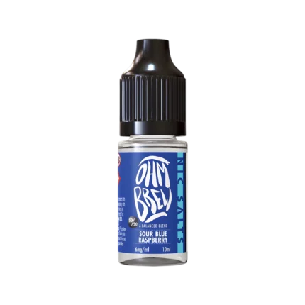 Sour Blue Raspberry E-Liquid by Ohm Brew 50/50 Nic Salts