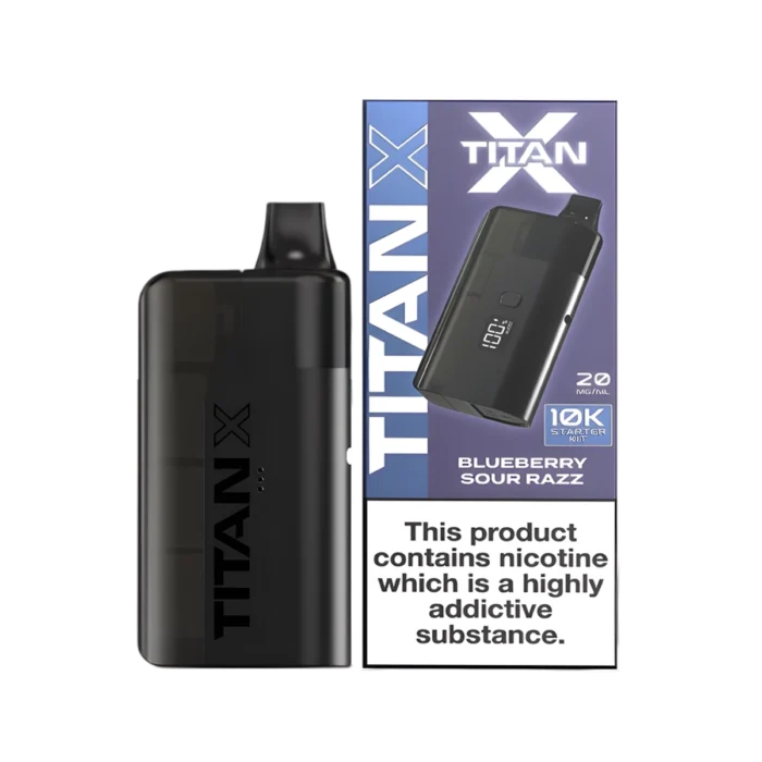 Titan X 10K Prefilled Pod Vape Kit - Blueberry Sour Raspberry