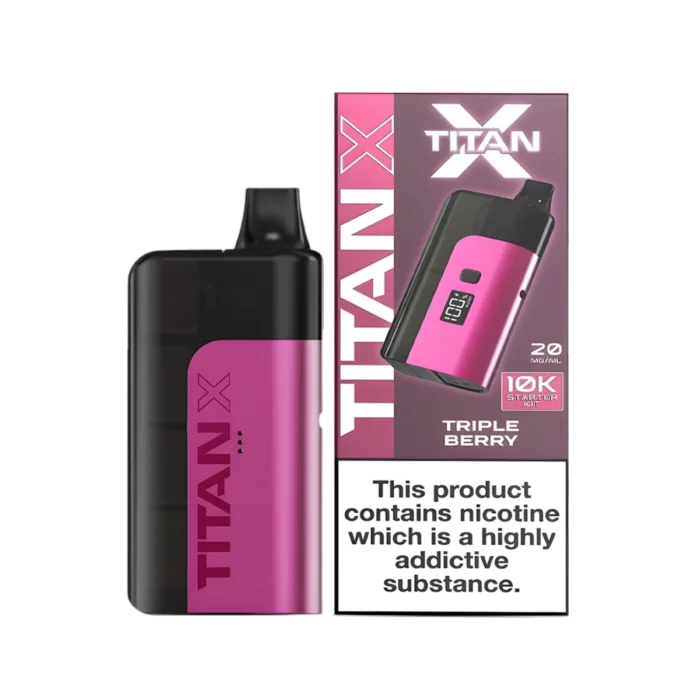 Titan X 10K Prefilled Pod Vape Kit - Triple Berry