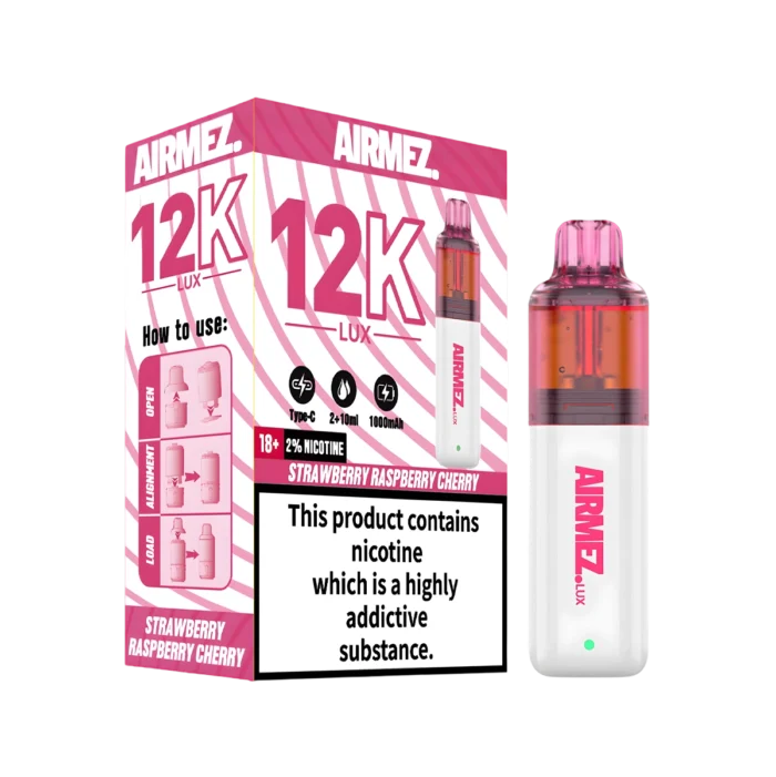 Airmez 12k Prefilled Vape Kit - Strawberry Raspberry Cherry