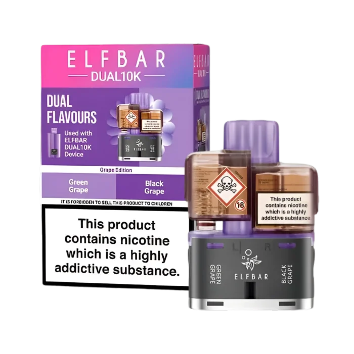 Elf Bar Dual 10K Prefilled Pods-Grape Edition