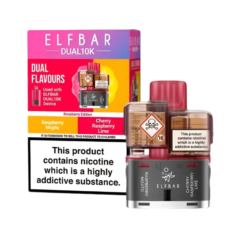 Elf Bar Dual 10K Prefilled Pods-Raspberry Edition