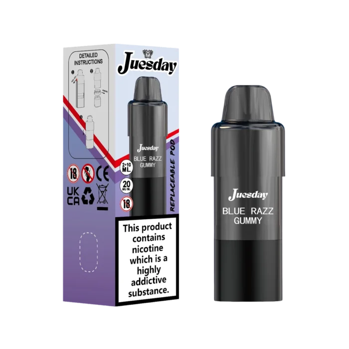 Juesday 15000 Prefilled Pods-Blue Razz Gummy