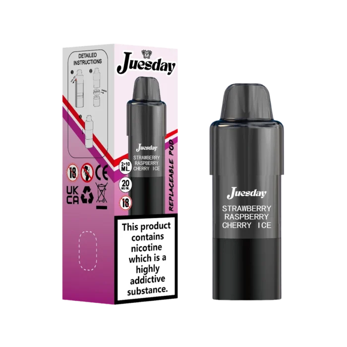 Juesday 15000 Prefilled Pods-Strawberry Raspberry Cherry Ice